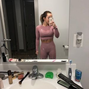 Gymshark Seamless Pink Two piece